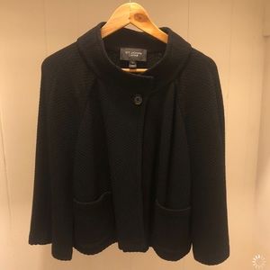 ST. JOHN KNIT CAVIAR COAT